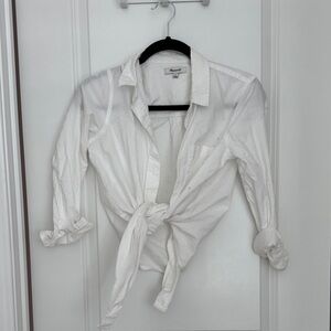 Madewell White Button-Up Shirt
